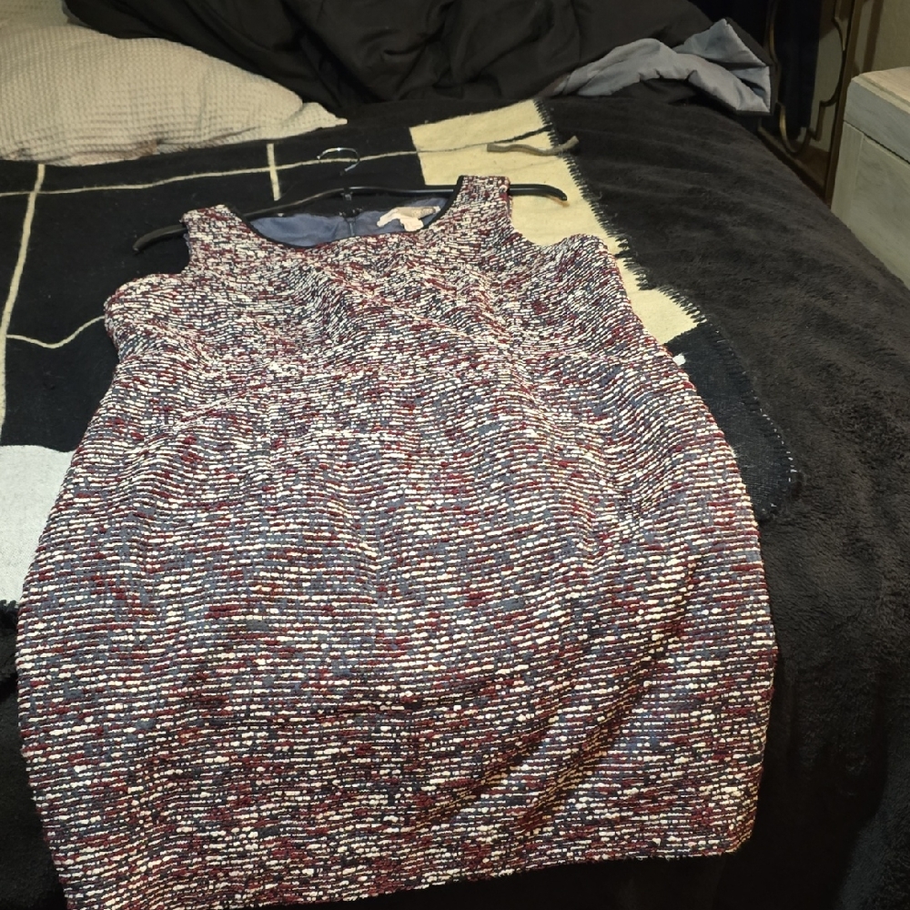 Forever 21 Red and White Textured Mini Dress
